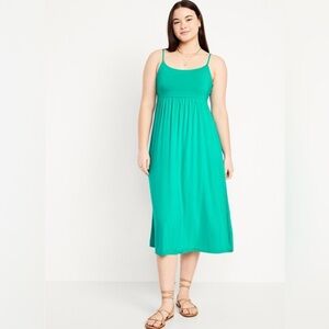 Old Navy turquoise strappy midi dress size small